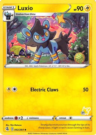 Luxio - 092/264 (#37 Pikachu Stamped)/264 - Promo
