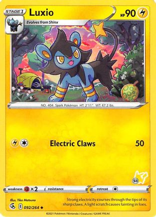 Luxio - 092/264 (#53 Pikachu Stamped)/264 - Promo