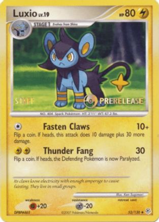 Luxio - 52/130 (Prerelease) [Staff]/130  - Promo