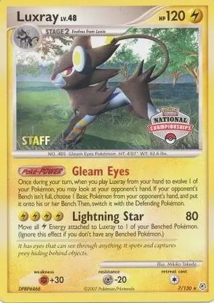 Luxray - 7/130 (National Championships) [Staff]/130  - Promo