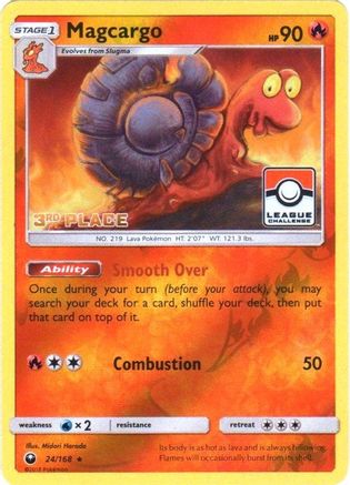 Magcargo - 24/168 (Pokemon League) [3rd Place]/168  - Reverse Holofoil - Promo