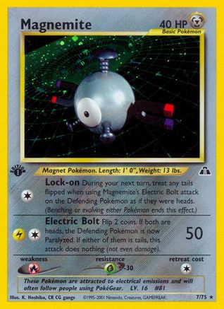 Magnemite (7)/75 - 1st Edition Holofoil - Holo Rare