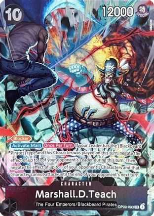 Marshall.D.Teach (093) (English Version 2nd Anniversary Set) (OP09-093) - Super Rare