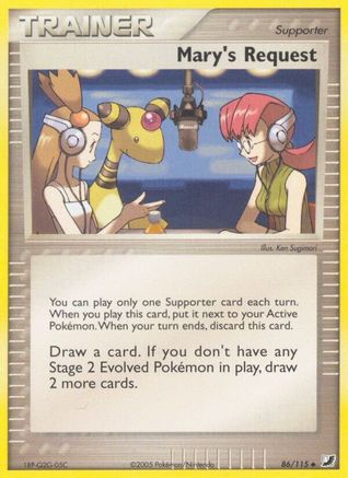 Mary's Request 086/115 - Reverse Holofoil - Uncommon
