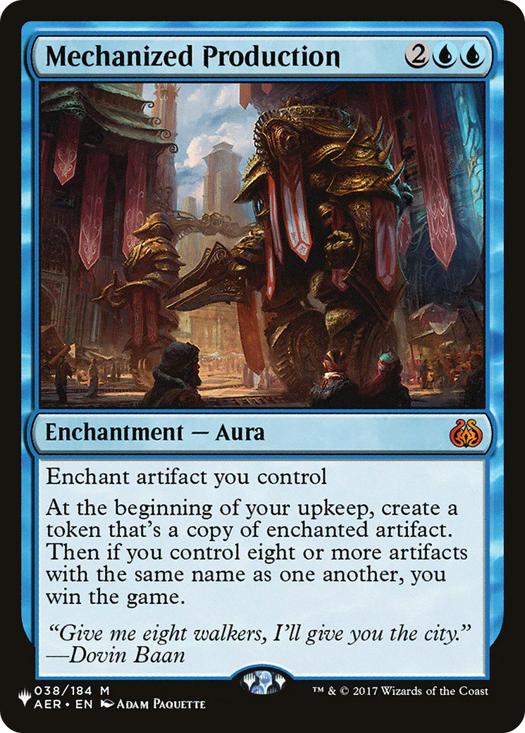 Mechanized Production (LIST-AER-38) - The List