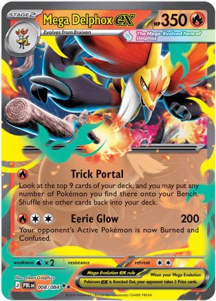 Mega Delphox ex 008 - Holofoil - Double Rare