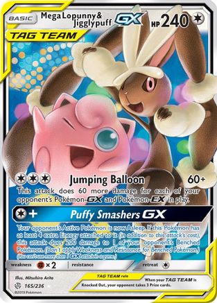 Mega Lopunny & Jigglypuff GX 165 - Holofoil - Ultra Rare