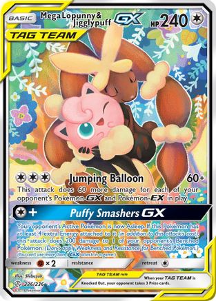 Mega Lopunny & Jigglypuff GX (Alternate Full Art) - Holofoil - Ultra Rare