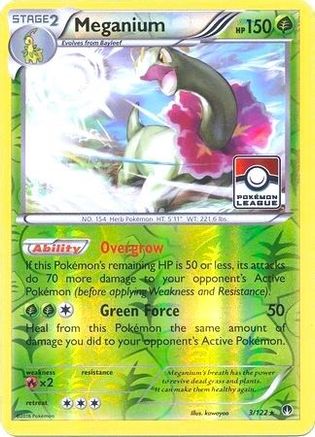 Meganium (Pokemon League) 003/122 - Reverse Holofoil - Promo