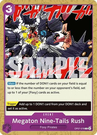 Megaton Nine-Tails Rush (OP07-078) - Common