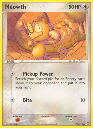 Meowth 077 - Reverse Holofoil - Common