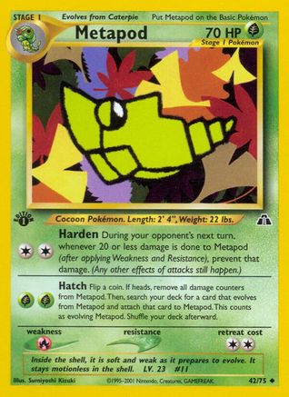 Metapod 042 - 1st Edition - Uncommon