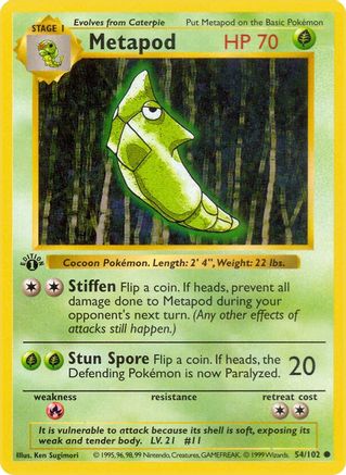Metapod 054 - 1st Edition - Common