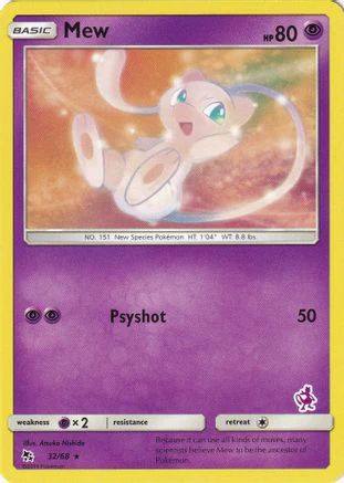 Mew (Mewtwo Stamped) 032/68  - Promo