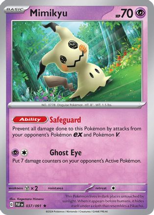 Mimikyu 037/091  - Holofoil - Rare