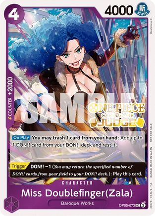 Miss Doublefinger(Zala) (Judge Pack Vol. 3) (OP05-073) - Uncommon