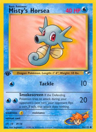 Misty's Horsea 086 - 1st Edition - Common