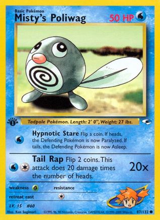 Misty's Poliwag 087 - 1st Edition - Common