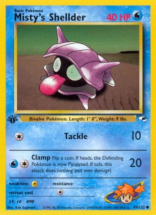 Misty's Shellder 089 - 1st Edition - Common