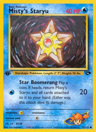 Misty's Staryu 092 - 1st Edition - Common