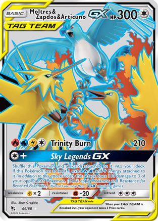 Moltres & Zapdos & Articuno GX (Full Art) 066 - Holofoil - Ultra Rare