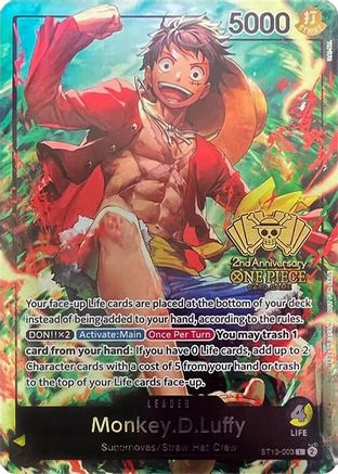 Monkey.D.Luffy (2nd Anniversary Tournament) (ST13-003) - Leader