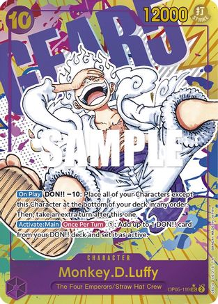 Monkey.D.Luffy (119) (Alternate Art) (OP05-119) - Secret Rare