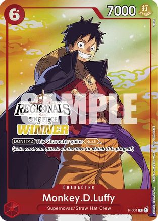 Monkey.D.Luffy (001) (Online Regional 2024 Vol. 2) [Winner] (P-001) - Promo