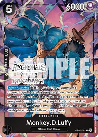 Monkey.D.Luffy (091) (Online Regional 2024 Vol. 3) [Finalist] (OP07-091) - Rare