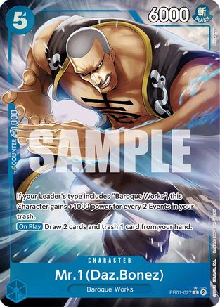 Mr. 1 (Daz.Bonez) (Alternate Art) (EB01-027) - Rare