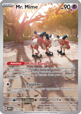 Mr. Mime 179/165 - Holofoil - Illustration Rare