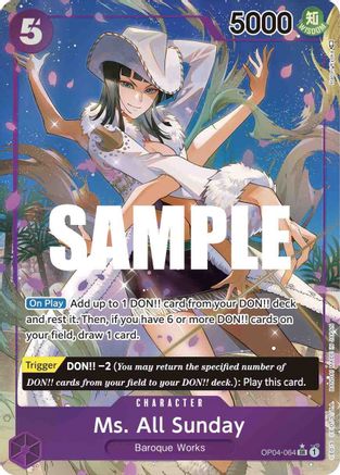 Ms. All Sunday (Alternate Art) (OP04-064) - Super Rare