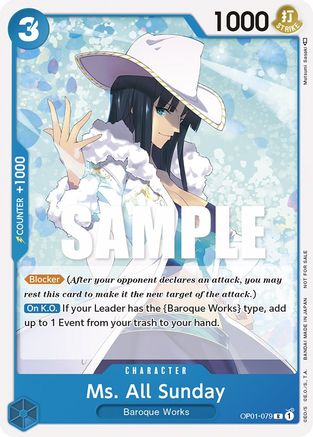 Ms. All Sunday (Promotion Pack 2023) (OP01-079) - Promo