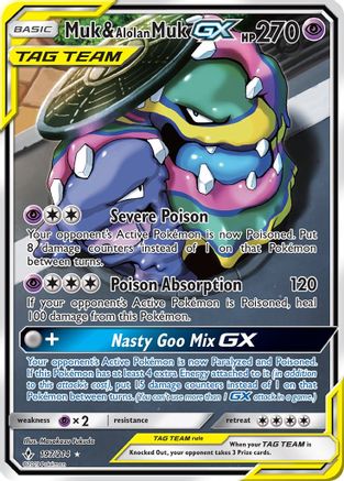 Muk & Alolan Muk GX (197) (Full Art) - Holofoil - Ultra Rare
