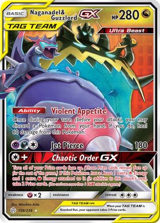 Naganadel & Guzzlord GX 158 - Holofoil - Ultra Rare