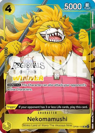 Nekomamushi (Online Regional 2024 Vol. 3) [Winner] (OP06-110) - Uncommon