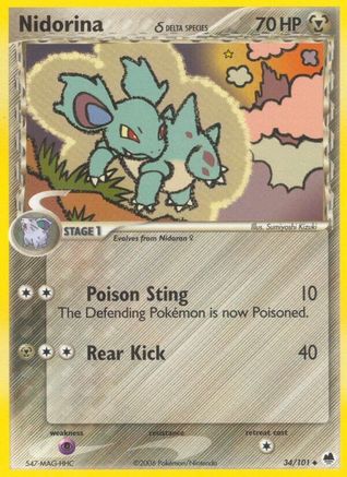 Nidorina (Delta Species)/101 - Reverse Holofoil - Uncommon