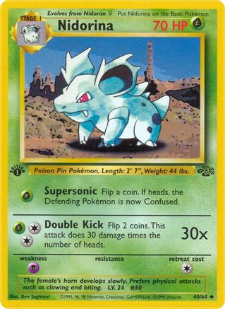 Nidorina 040 - 1st Edition - Uncommon