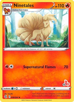 Ninetales - 030/264 (#23 Cinderace Stamped)/264 - Promo