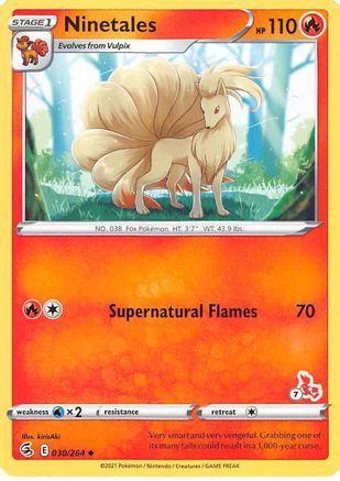 Ninetales (#7 Cinderace Stamped) 030/264 - Promo