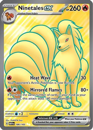 Ninetales ex 186/165 - Holofoil - Ultra Rare