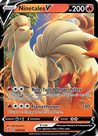 Ninetales V 026 - Holofoil - Ultra Rare