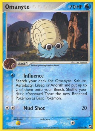 Omanyte 056 - Reverse Holofoil - Common