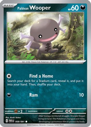 Paldean Wooper 058/091 - Common