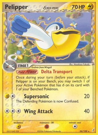 Pelipper (Delta Species) - Reverse Holofoil - Rare