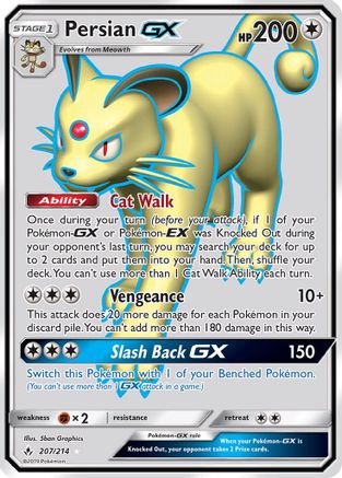 Persian GX (Full Art) 207/214 - Holofoil - Ultra Rare