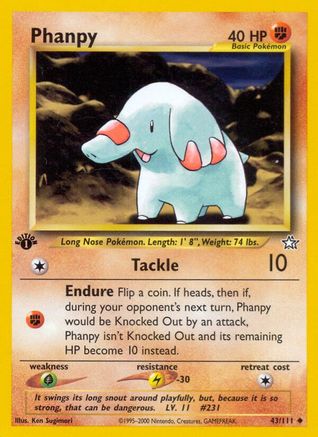 Phanpy 043 - 1st Edition - Uncommon