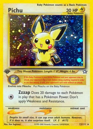 Pichu 012 - 1st Edition Holofoil - Holo Rare