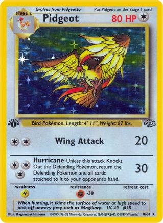 Pidgeot (8) (8) 008 - 1st Edition Holofoil - Holo Rare