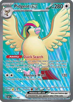 Pidgeot ex 217/197 - Holofoil - Ultra Rare